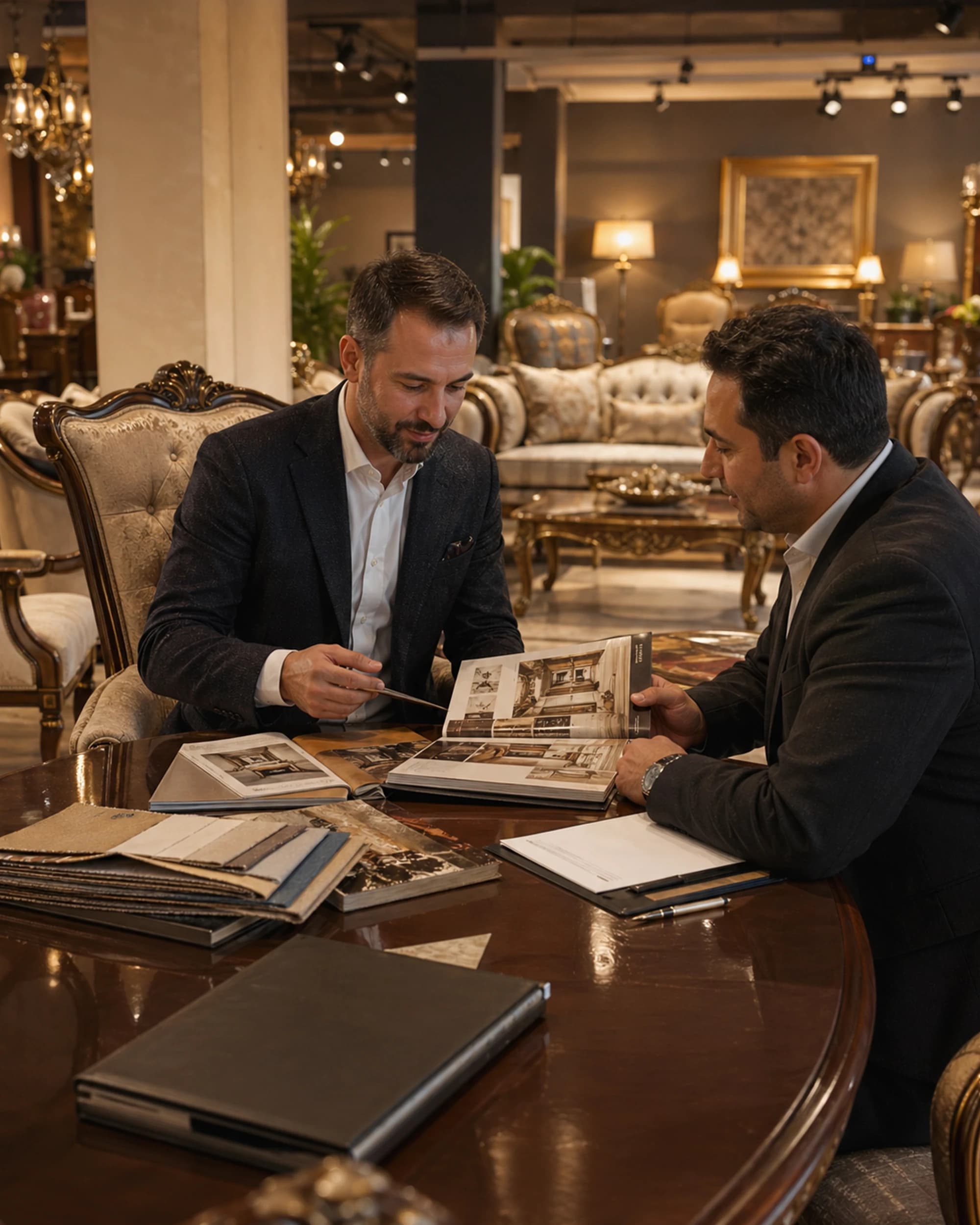 Homlux atölyesinde bayilik için hazırlanan koleksiyon detayı