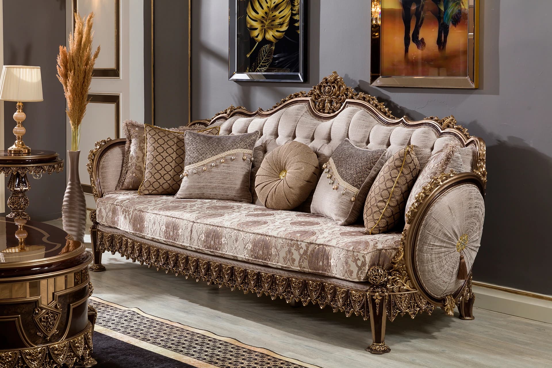 Hunkar Walnut Sofa Set 3