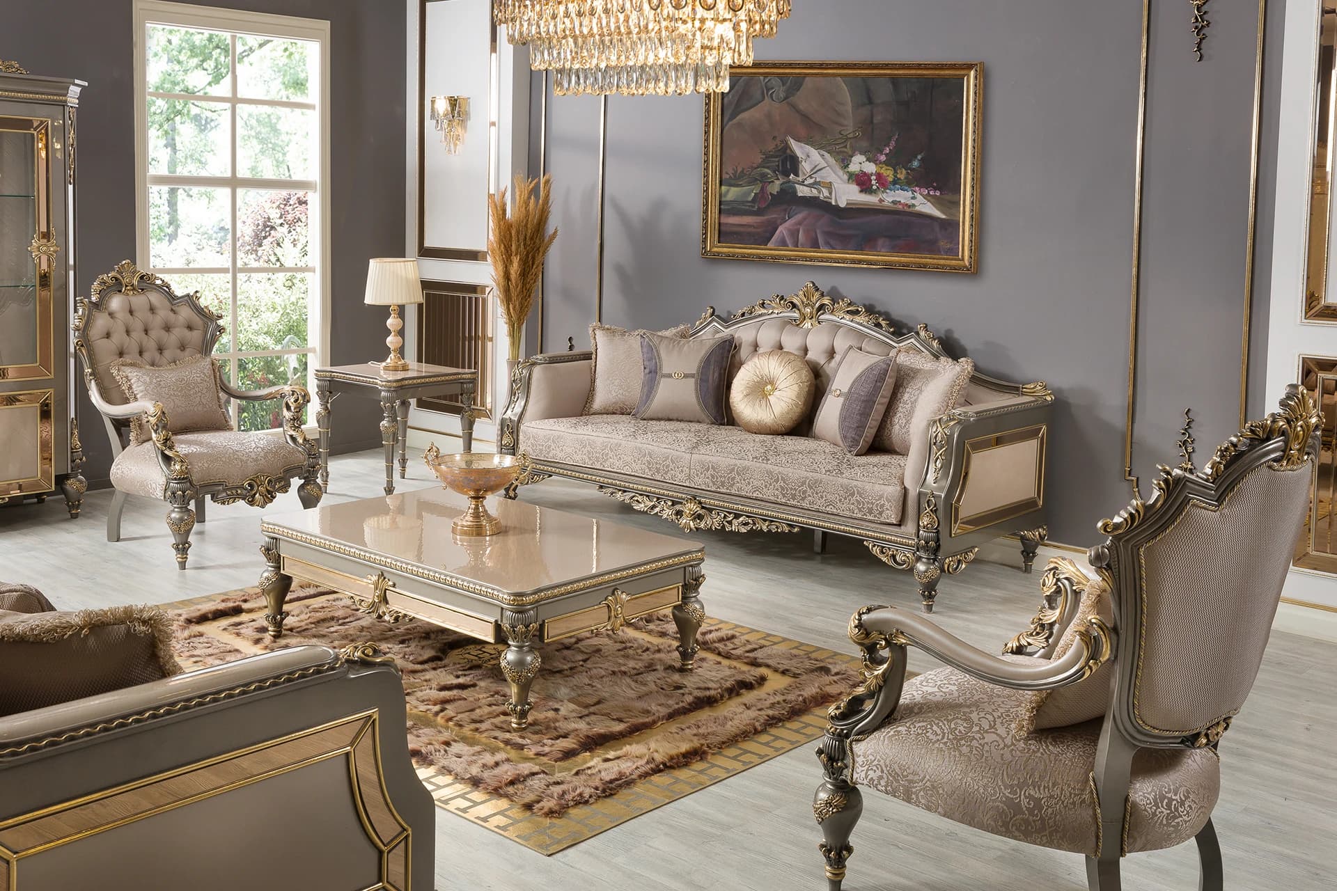 Hisar Mink Sofa Set 1