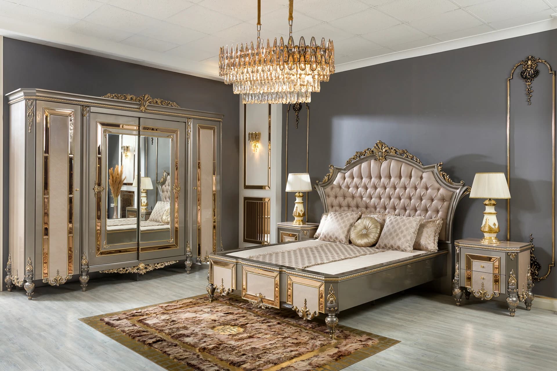 Hisar Mink Bedroom Set 2